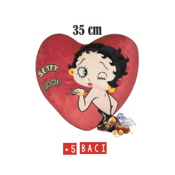 PELUCHE CUORE BETTY BOOP CM 35 + 5 CIOCCOLATINI ASSORTITI   1 PZ