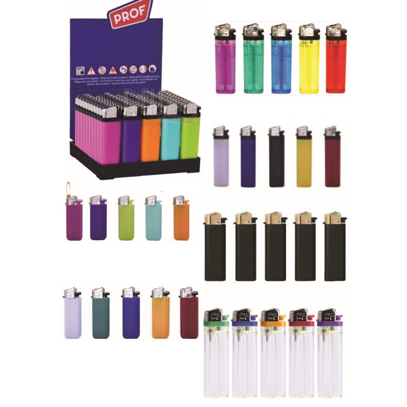 Accendini Pietrina Prof Pacco Convenienza Trasparenti / Tinta Unita 400 pz