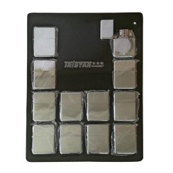 Accendini Metallo Atomic Cromato Lucido Benzina 2929705 12 pz