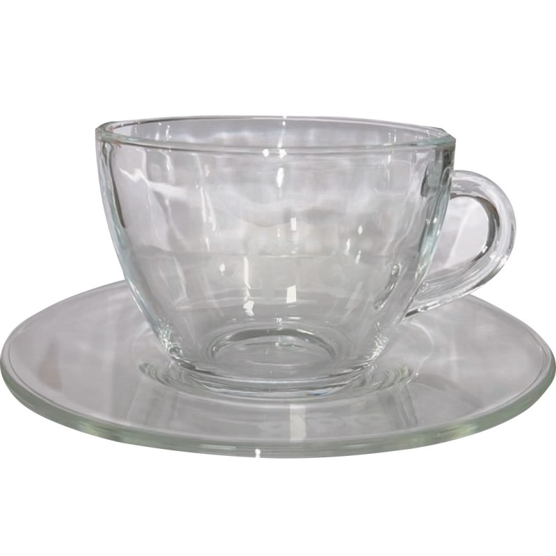 Alpro set 6 tazze c/piattino vetro art.15903986  6 pz