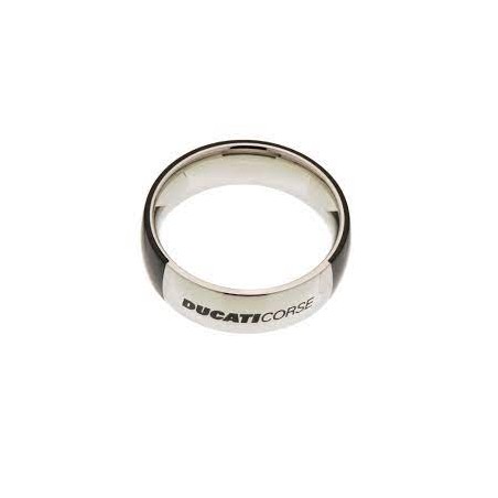 Anello ducati uomo in acciaio e smalto nero 48.00  1 pz