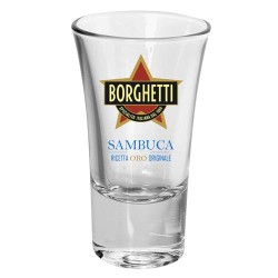 BICCHIERE  VETRO SAMBUCA  BORGHETTI ART.30907 6 PZ