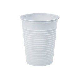 BICCHIERE PLASTICA RIUTILIZZABILE BIANCO  200 CC  100 PZ