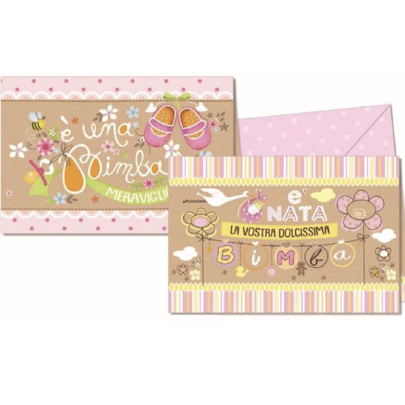 Biglietti  e' una bimba  art.4987  6 pz