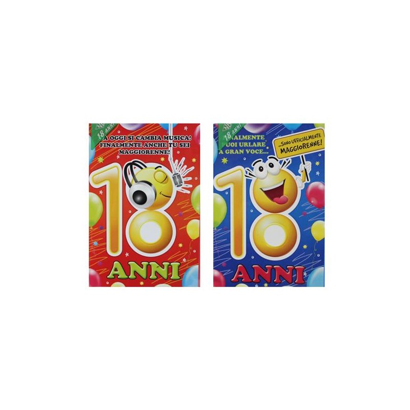 Biglietti 18 anni smile art.4916 12 pz