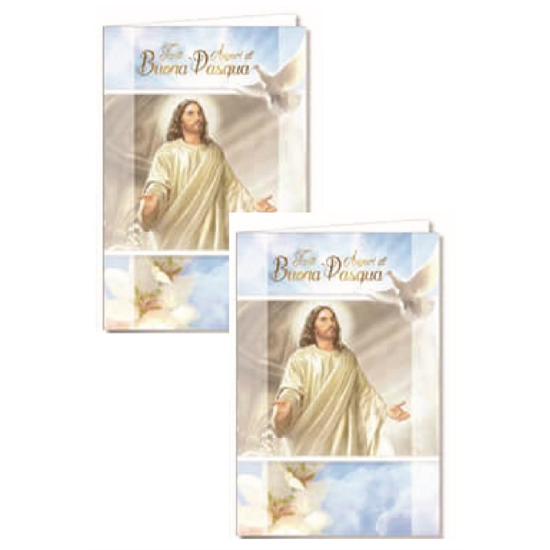 Biglietti auguri  pasqua religiosa  art.1686 12 pz