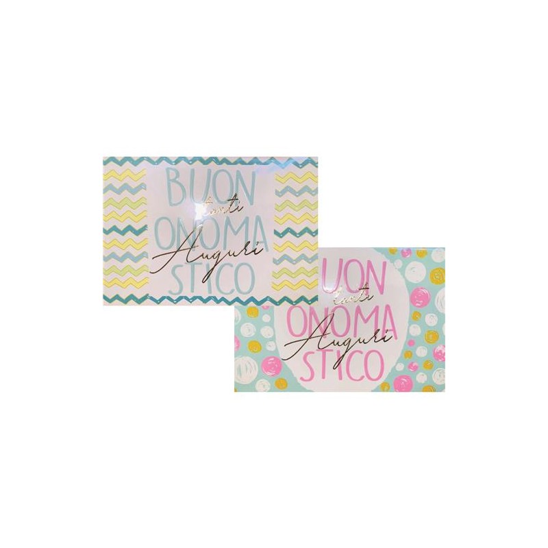 Biglietti auguri buon onomastico art.4480 6 pz