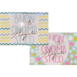 Biglietti auguri buon onomastico art.4480 6 pz