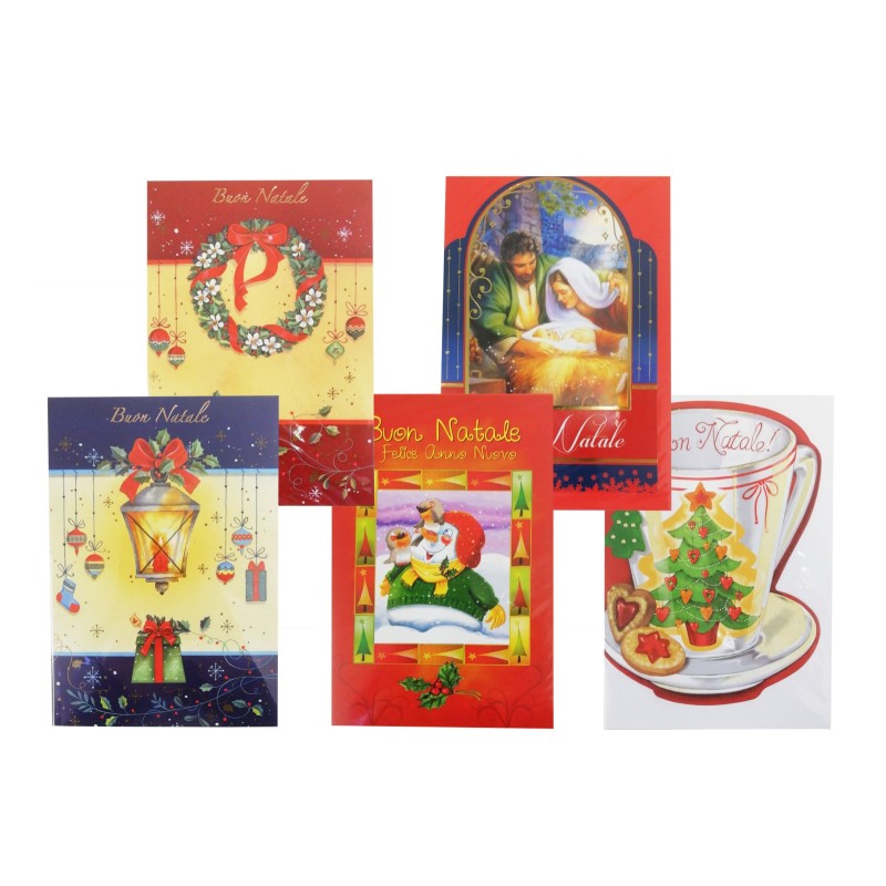 Biglietti auguri di natale  12x18  6 pz