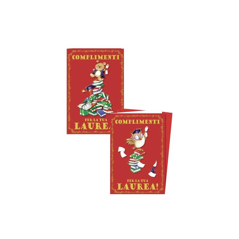 Biglietti auguri happy laurea art.4984 12 pz