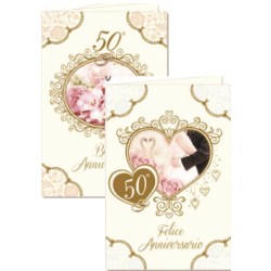 Biglietti buon anniversario 50°  art.4553 12 pz