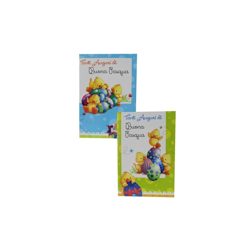 Biglietti buona pasqua brillantino art.3828 12 pz