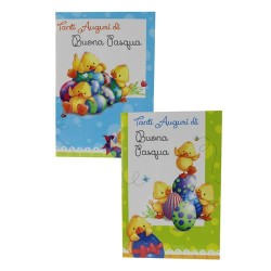 Biglietti buona pasqua brillantino art.3828 12 pz