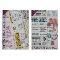 Biglietti e dopo le nozze il viaggio art.3666 12 pz