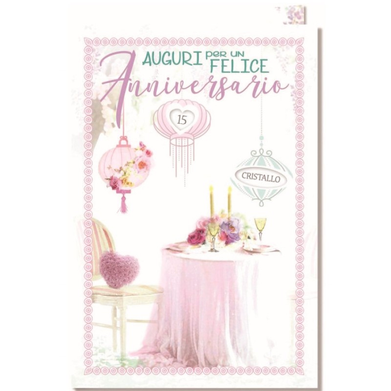 Biglietti e' il vostro anniversario con rotella  art.4985 12 pz