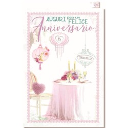 Biglietti e' il vostro anniversario con rotella  art.4985 12 pz