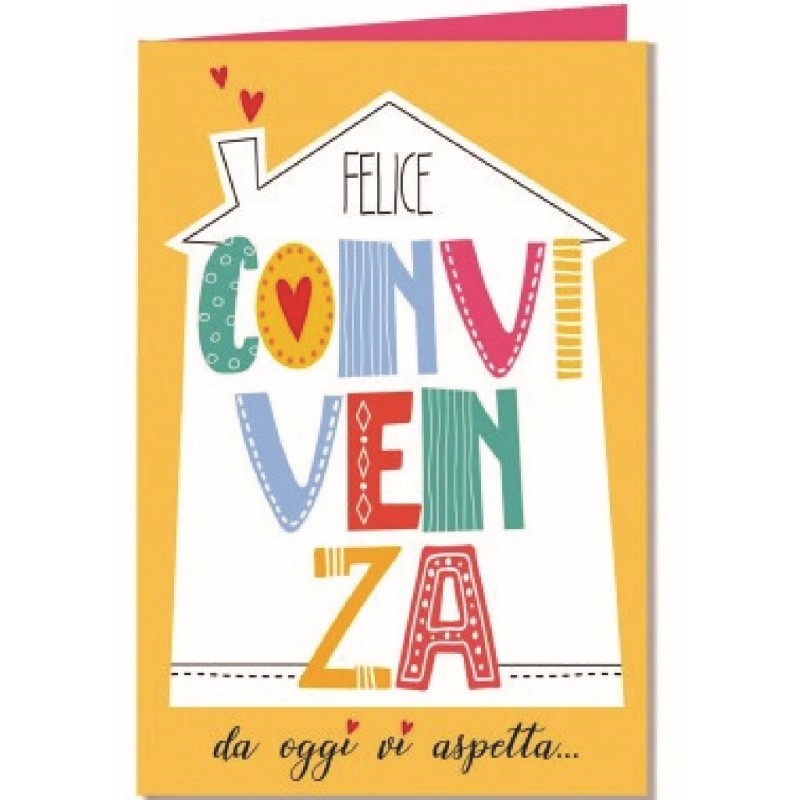 Biglietti felice convivenza  art.5067  6 pz