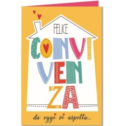 Biglietti felice convivenza  art.5067  6 pz