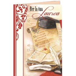 Biglietti laurea carta avorio  art.4477 12 pz