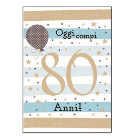 Biglietti oggi compi 80 anni  art.20gv47   6 pz