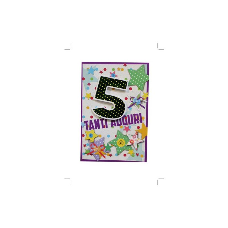 Biglietti stravaganti anni 5 art.4368 6 pz