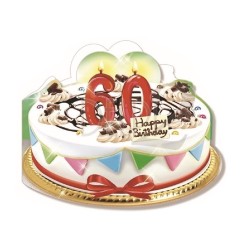 Biglietti una torta per i tuoi ..60 anni  art.4414  6 pz