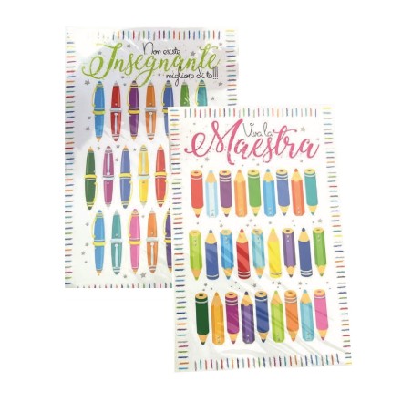 Biglietti w la maestra art.4445 6  pz