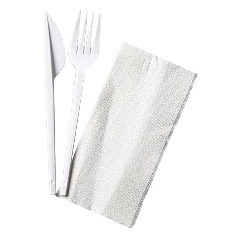 Bis  posate bio+ tovagliolo 1 velo 30x30  art.6671935-797  50 pz