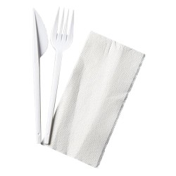 Bis  posate bio+ tovagliolo 1 velo 30x30  art.6671935-797  50 pz