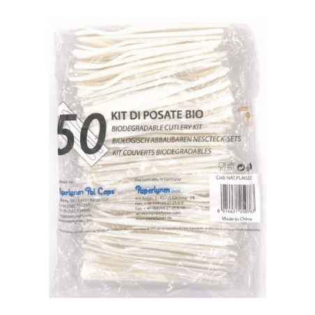 BIS POSATE PLA + TOVAGLIOLO ART.PLA022 50 PZ