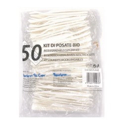 BIS POSATE PLA + TOVAGLIOLO ART.PLA022 50 PZ