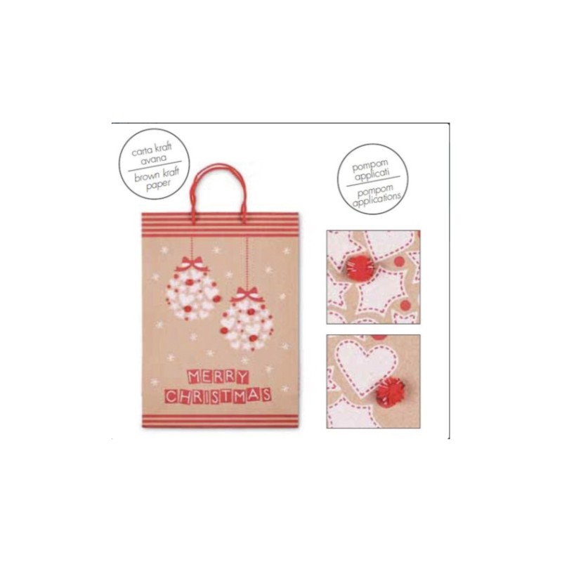 Borse con cordoncino rex natale 20,5x26x11,5 art.sdhot41 1 pz