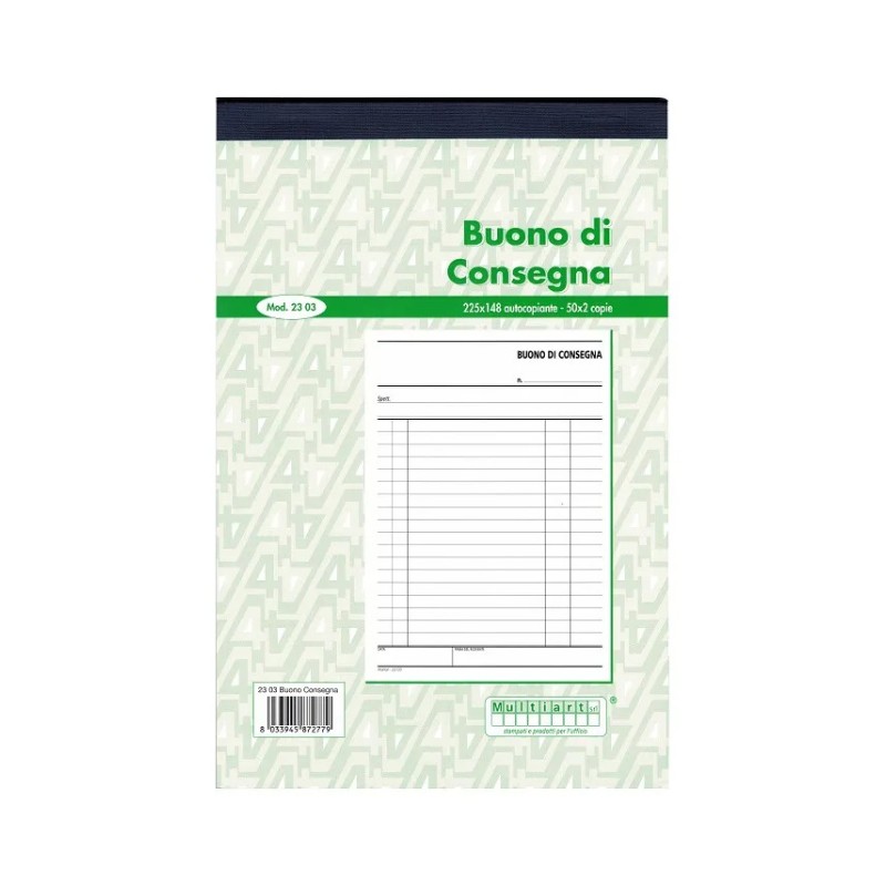 Buoni di consegna carta chimica 2 copie 21.5X14.8  5 pz