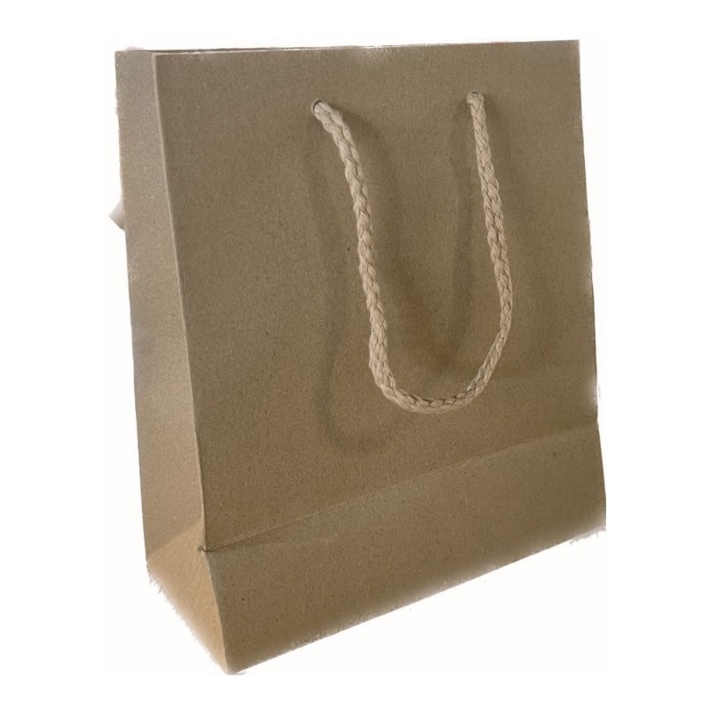 Busta Carta C/Cordoncino Kraft Nature 27x37x12 12 Pz