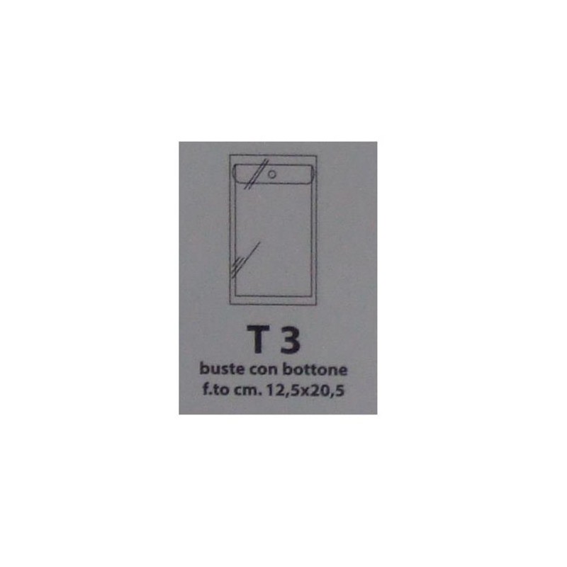 BUSTA CON BOTTONE CM 12.5 X 20.5 994T 3 10 PZ