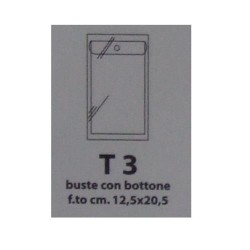 BUSTA CON BOTTONE CM 12.5 X 20.5 994T 3 10 PZ