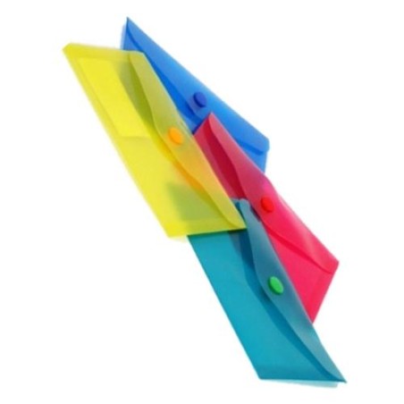 BUSTA CON BOTTONE COLORI ASSORTITI 19 X 14 01NIK054/2 5 PZ