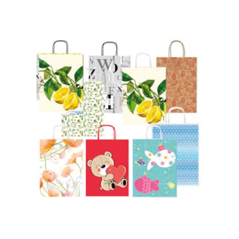 Busta manico ritorto allegra fantasie art. sdx26000 26x12x34,5  25 pz