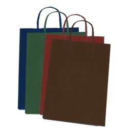 Busta manico ritorto colori forti  assortita 22x10x28  12 pz