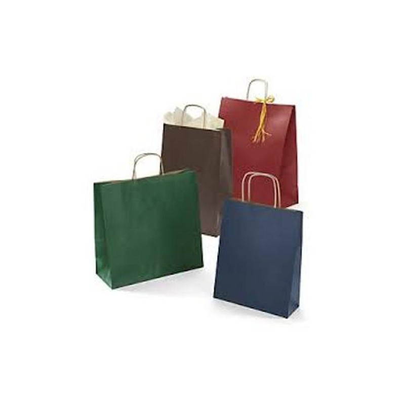 Busta manico ritorto colori forti assortita 18x8x24 12 pz