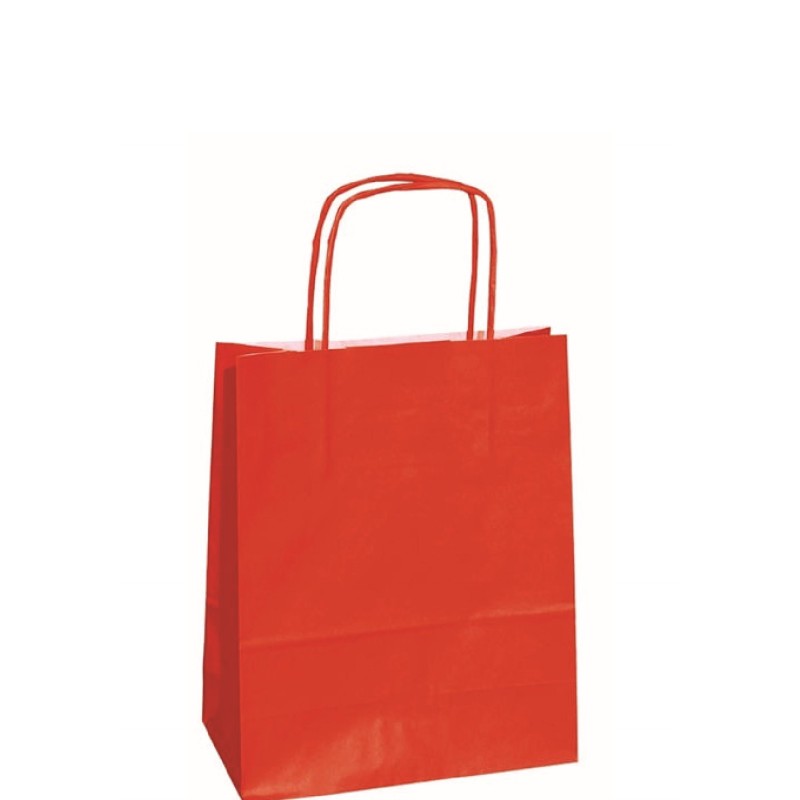 Busta ritorta twisted rosso art.477 22x10x29  25 pz