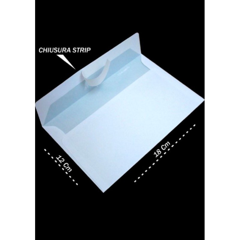 BUSTE BIANCHE STRIP 80 GR ART.510 12X18 25 PZ