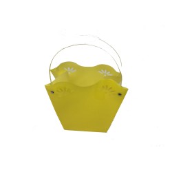 Buste Giallo In Ppl A Vaso C/Manico 18x19x11 1 Pz