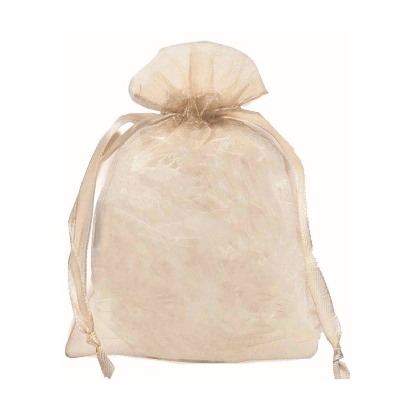 Buste In Organza C/Laccio Milly Avorio 12,5x17 20 Pz