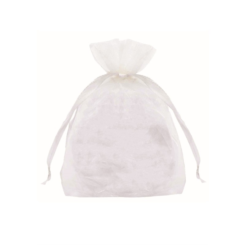 Buste In Organza C/Laccio Milly Bianco 12,5x17 20 Pz