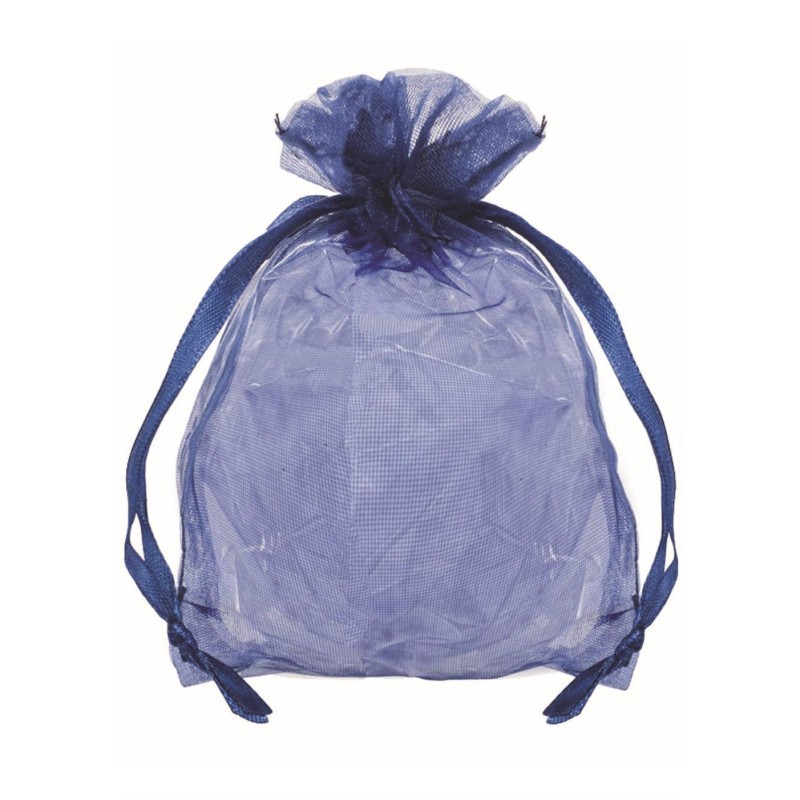 Buste In Organza C/Laccio Milly Blu 12,5x17 20 Pz