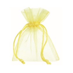 Buste In Organza C/Laccio Milly Giallo 8,5x10 20 Pz
