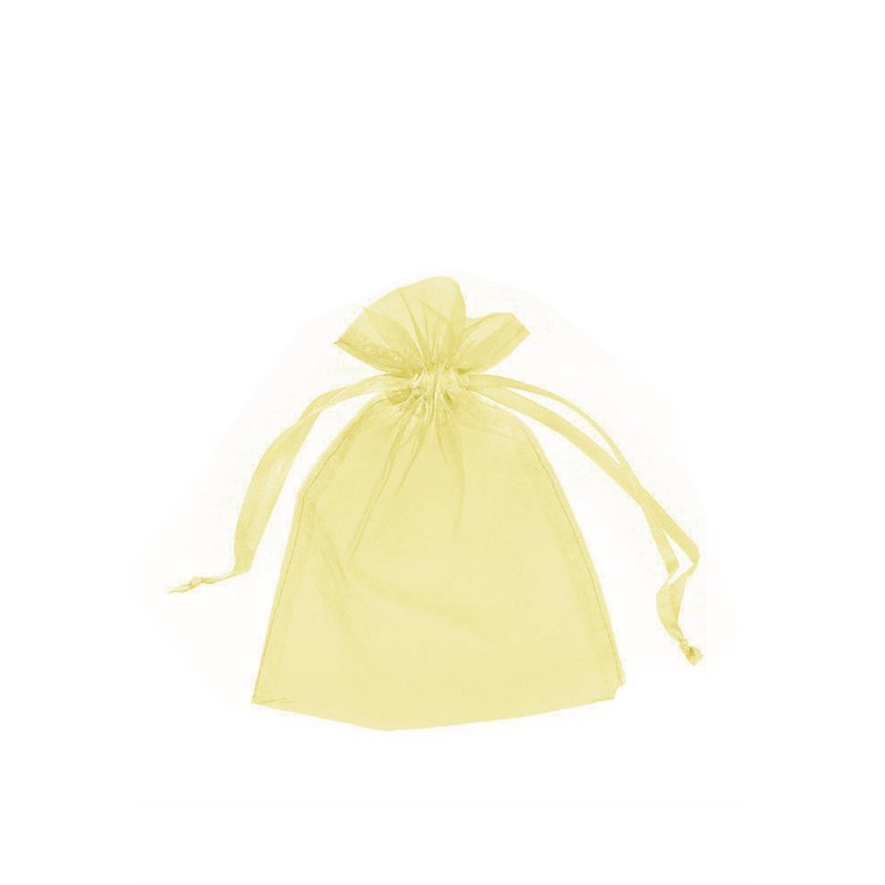 Buste In Organza C/Laccio Milly Giallo 9x12 20 Pz