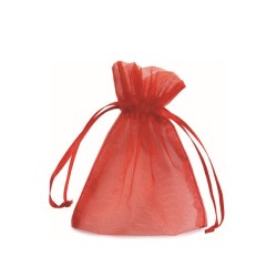 Buste In Organza C/Laccio Milly Rosso 8,5x10 20 Pz