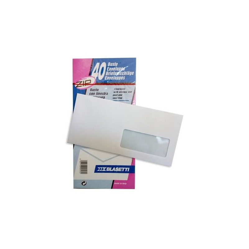 BUSTE STRIP CON FINESTRA STRIP80 ART. 553 11X23 40 PZ